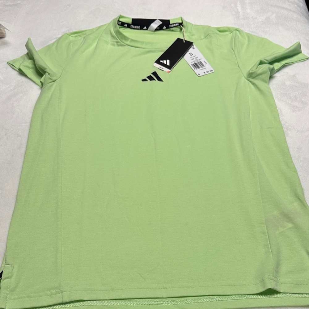 Adidas Men's Light Green Short Sleeve Tee